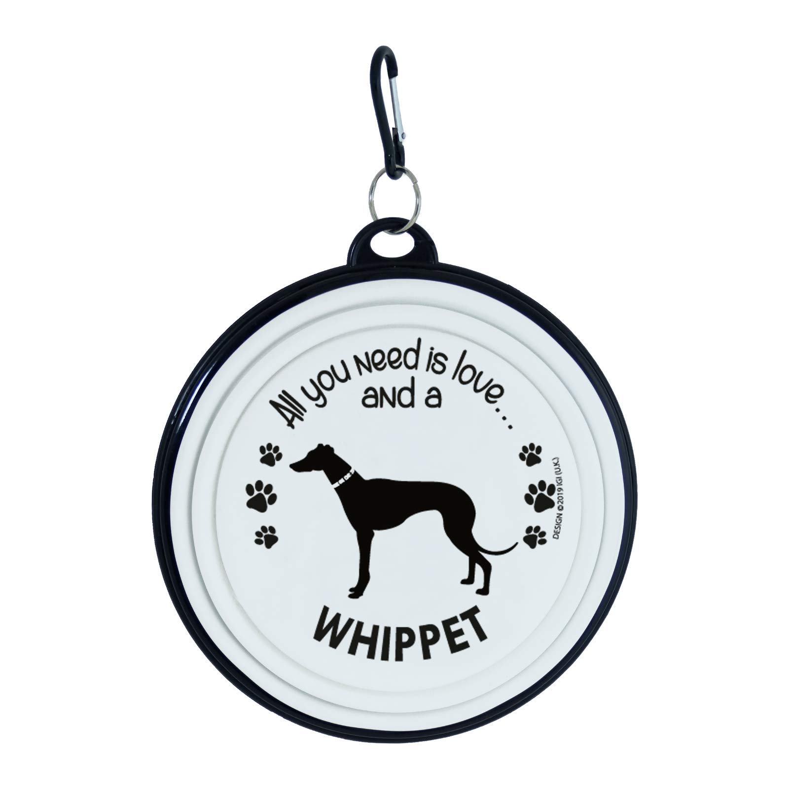 Travel Dog Bowls - Collapsible Bowl - Large Dogs (Whippet)