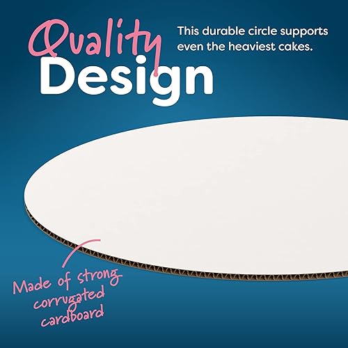 Miniatura 3 de Tabla para tartas, redonda, paquete de 25  12 pulgadas, cartón, blanco, bandeja desechable, suministros de decoración de pasteles
