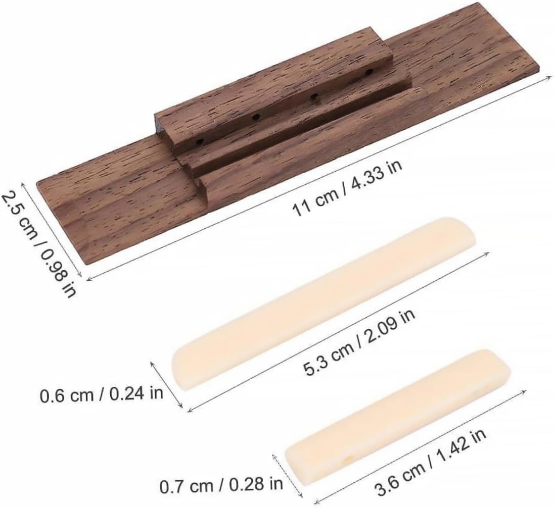 Toyvian 5sets Ukulele Bridge Saddle Replacement Parts String Ukulele Design Sound Quality Accessory for Instrument Repair