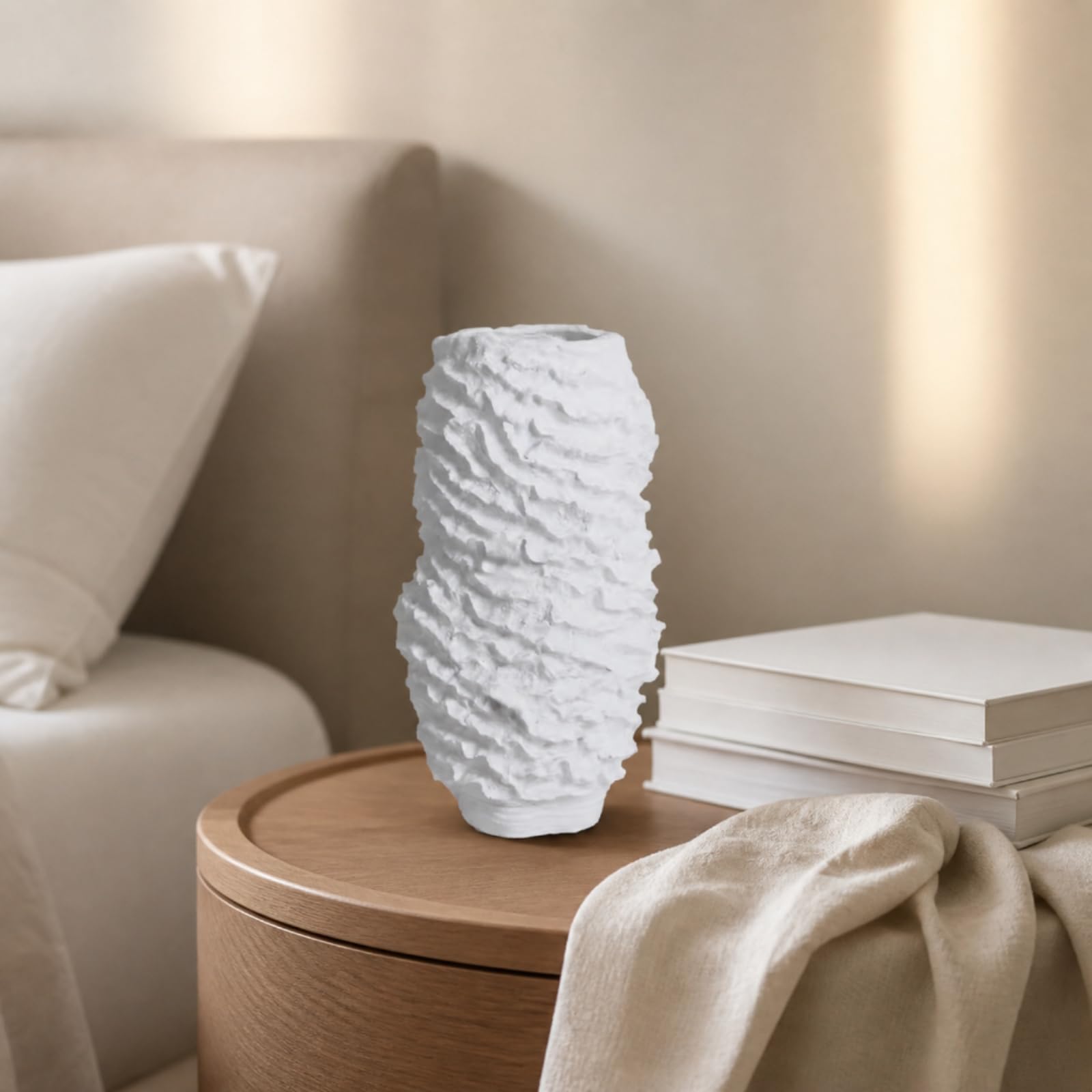 LOVIVER Vase en Résine Creux Orn Artistique | Texturé, Moderne, Vase Décoratif, pr Entrée, Noir