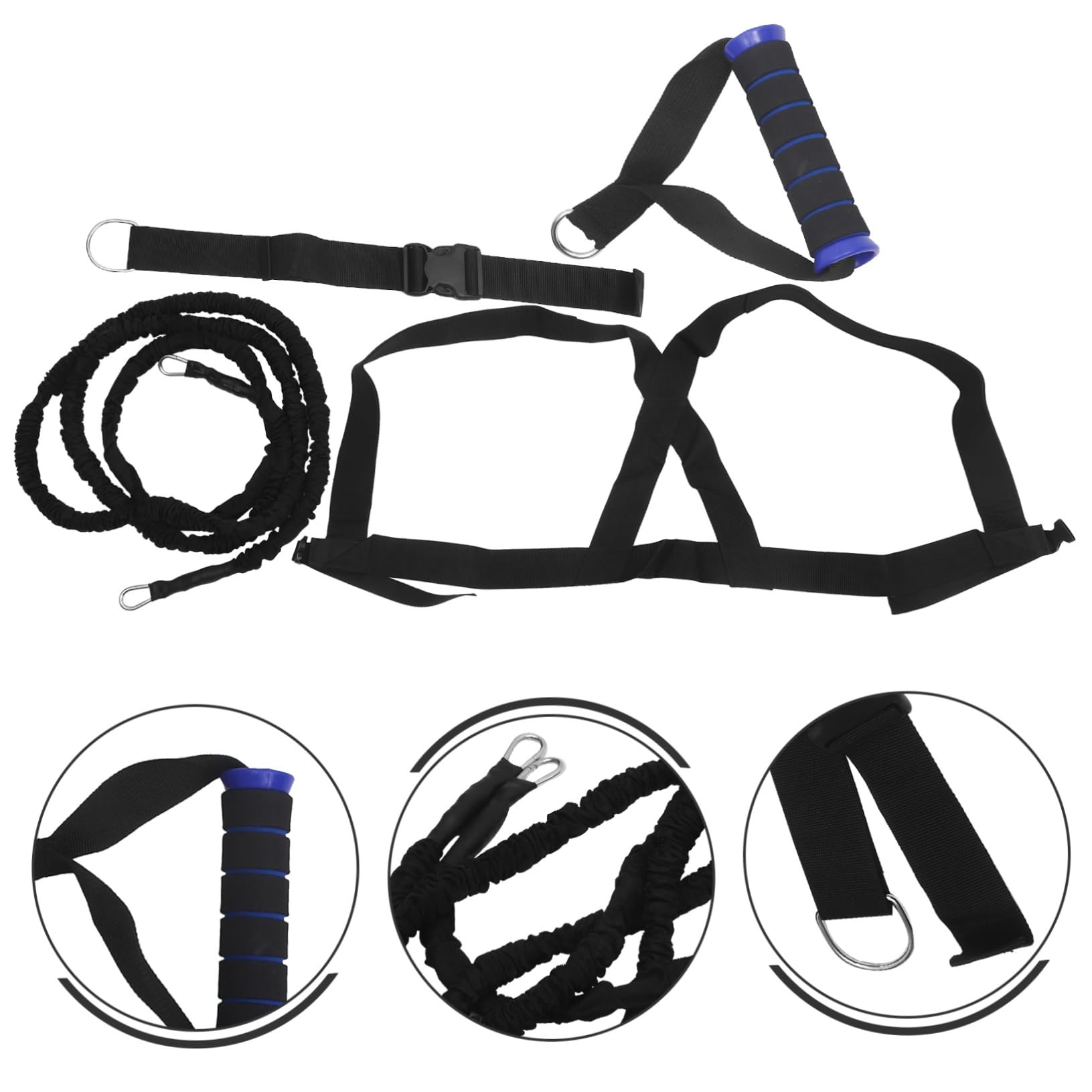 TOYANDONA Fasce Di Resistenza Doppie in Lattice Naturale Per Allenamento Corsa e Forza Esplosiva Corda Per Trazione e Stretching Adatto Casa e Palestra Per Salti Verticali e Allenamento