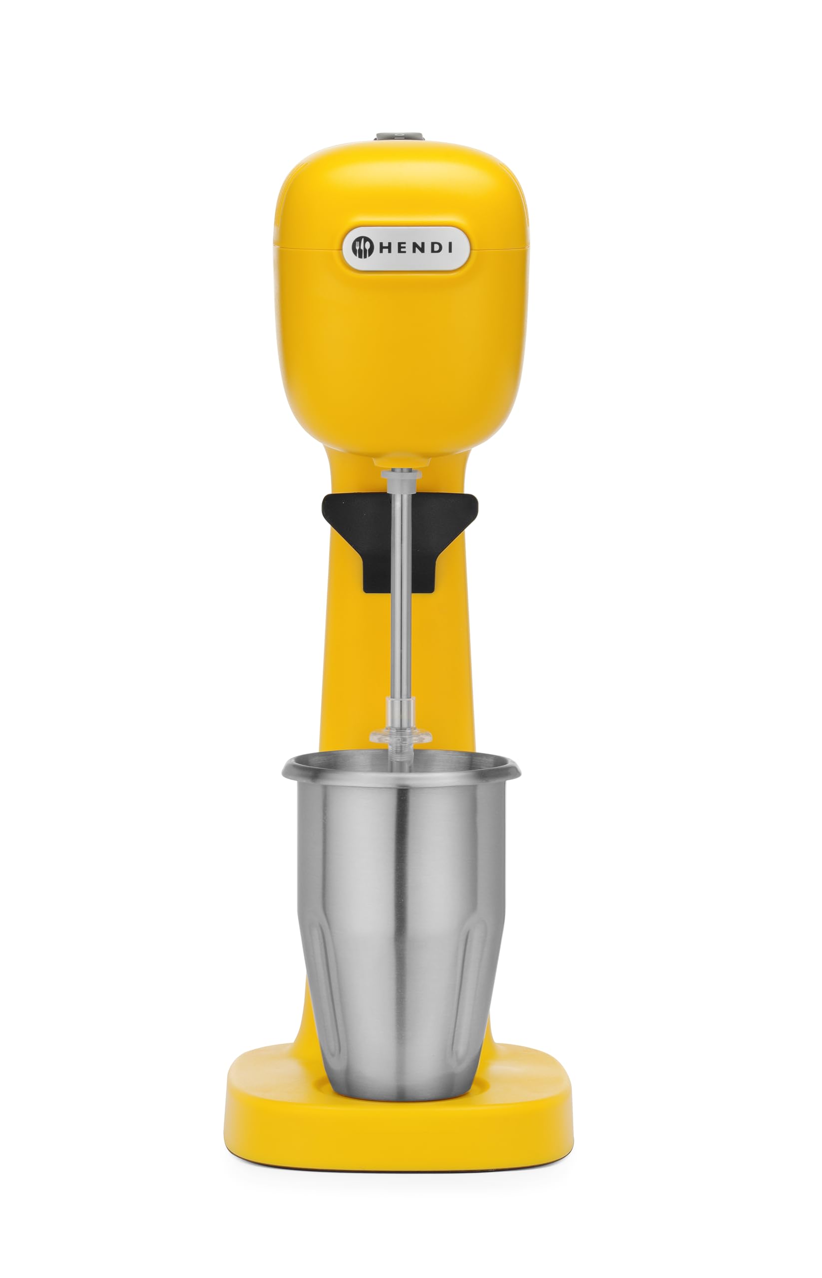 HENDI Mixeur Professionnel de Boissons, sans BPA, Aérateur de Boissons Légères, Frappés, Cappuccinos Glacés, 1 Gobelet et 4 Agitateurs Inclus, 230V/400W, 170x196x(H)490mm, Jaune