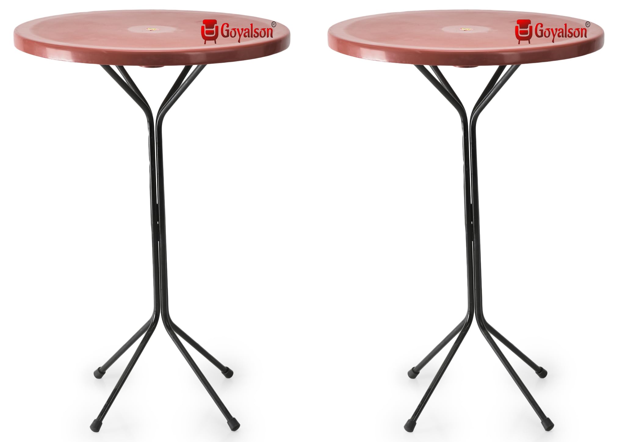 Goyal steel & furniture Restaurant Dining Bar Table Dining Table Easily Foldable and Light Weight Table (2, Red, for Standing Person)-image-35
