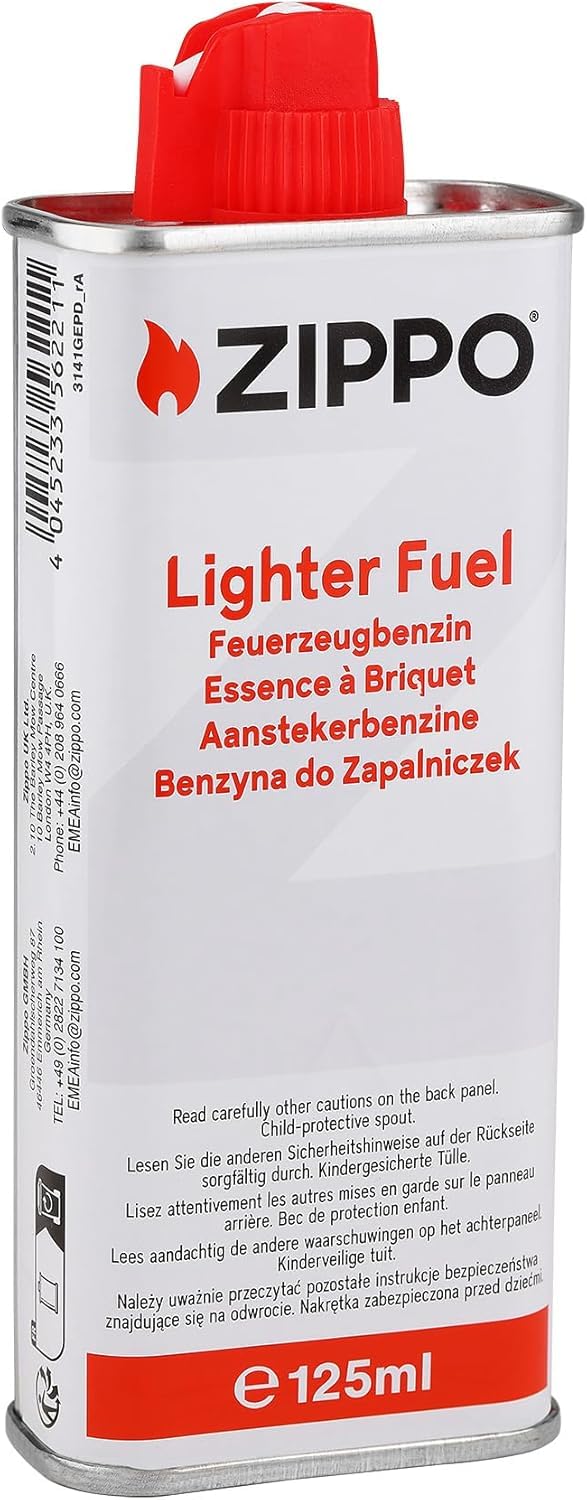 Zippo Sturmfeuerzeug Street Chrome + Feuerzeugbenzin 125ml