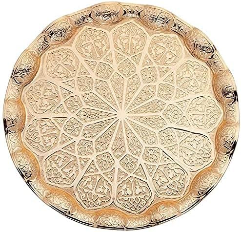 Miniatura 9 de Alisveristime Juego de vasos de té turco adornados con cristales con soportes y platillos de Zamak (juego de 6) (dorado)