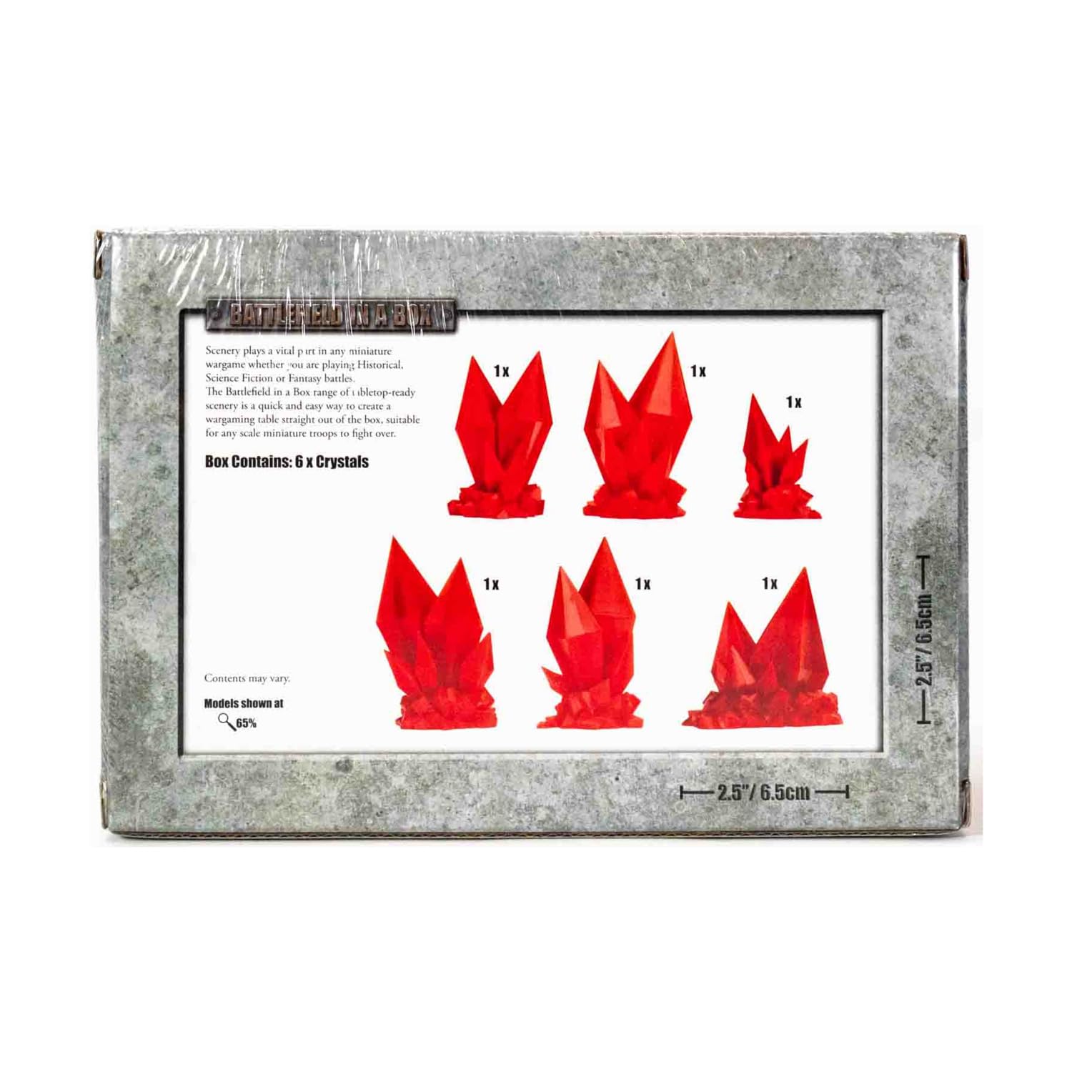 Gale Force Nine Crystals, 30 mm Red Blood Crystals (6 Pack), Fantasy Game Accessory, Adult