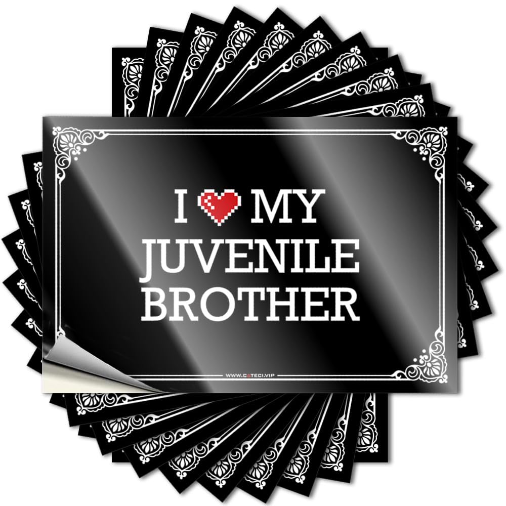 Tattoo Water Encouraging I Love My Juvenile Brother for Farmers - Camping Decorations Easy Peel Removable(12X18CM)