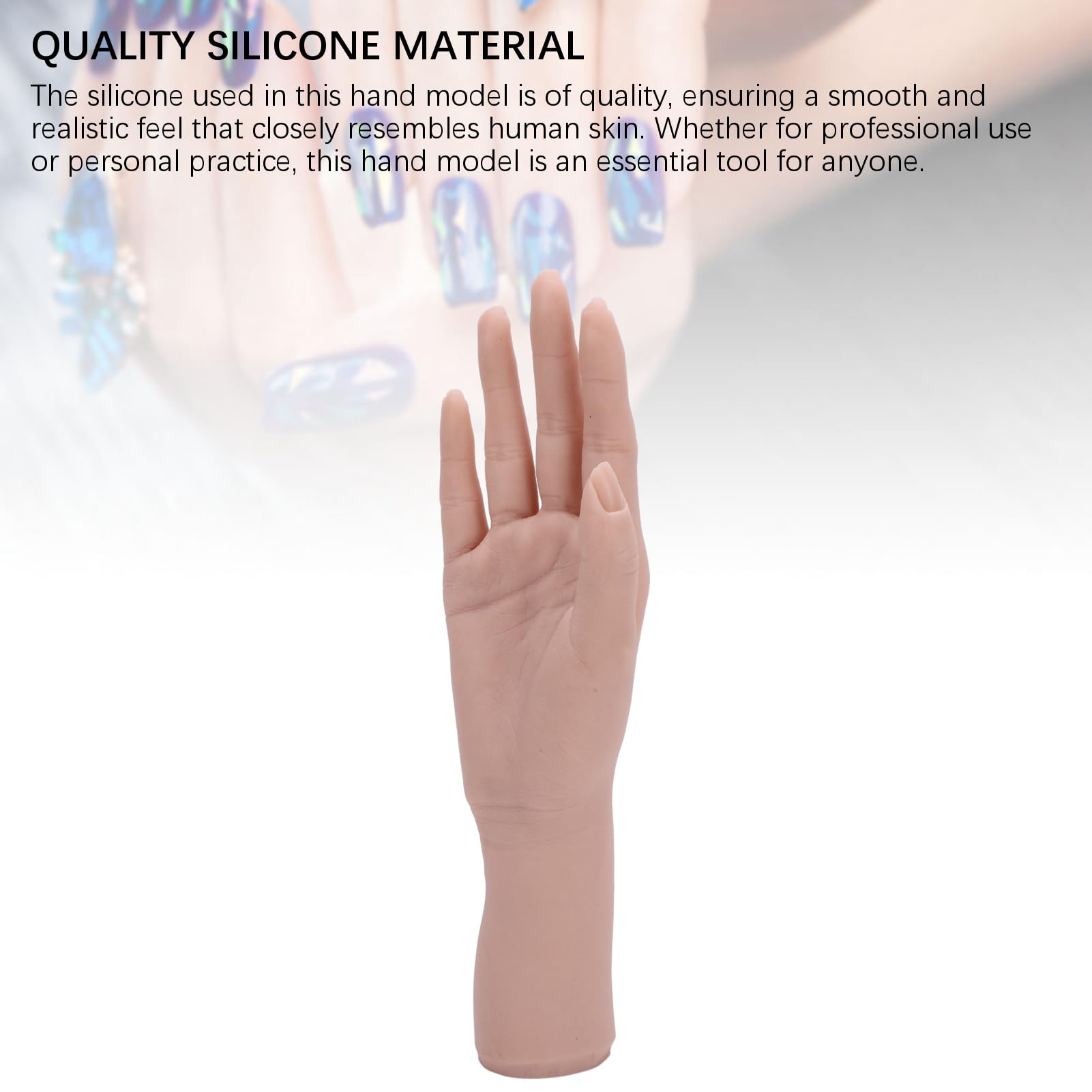 Realistische Weibliche Hand aus Silikon, Gefälschte Hand für die Schmuckpräsentation, Tattoo-Trainingspraxis, Lebensgroße Weibliche Modellhand Zum Präsentieren von Schmuck