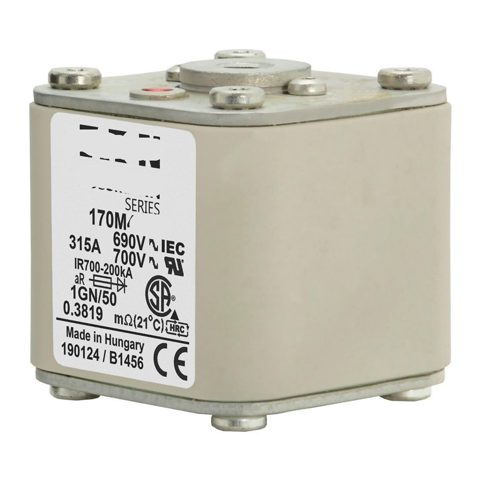 Fusible 170M4511 690V 315A pour protection haute tension