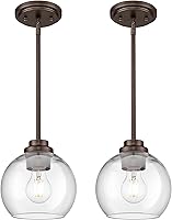 Vista 8 de Luces Colgantes para Isla de Cocina, Lámpara Colgante Moderna Dorada con Pantalla de Globo de Vidrio Transparente, Accesorios de Iluminación