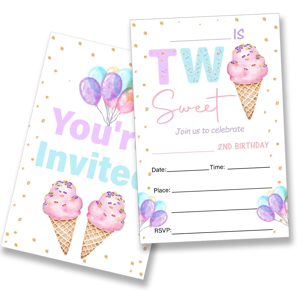 Photo 1 of Birthday Party Invitation Cards, Donut Party Celebration, Doughnut?Party Supplies, Favors, 20 Cards With 20 Envelopes – (tianq01)