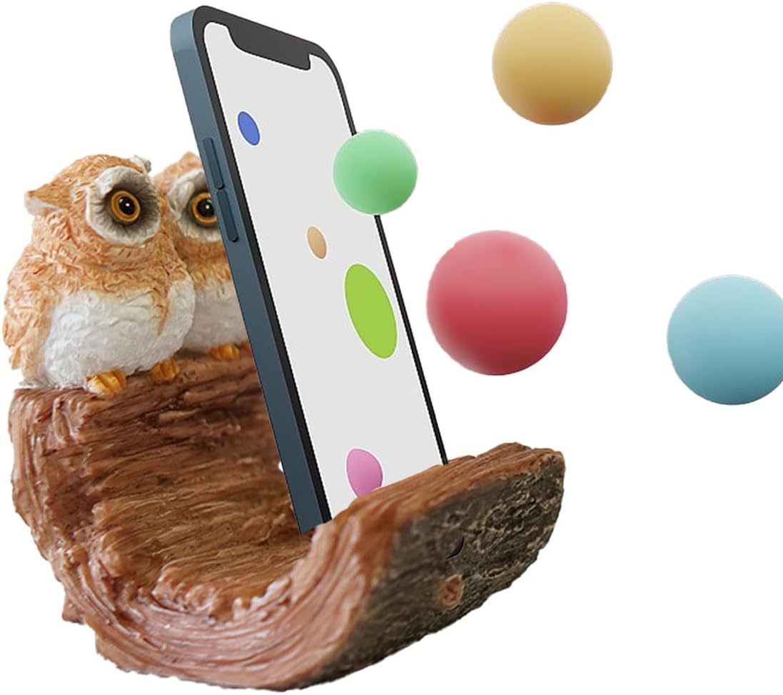 Cute Phone Stand for Desk, Cartoon Design Cell Phone Holder,Resein Desk Phone Stand, Cute Animal Desktop Accessories,Compatible with All Mobile Phones,Display Decoration for chid Bedroom