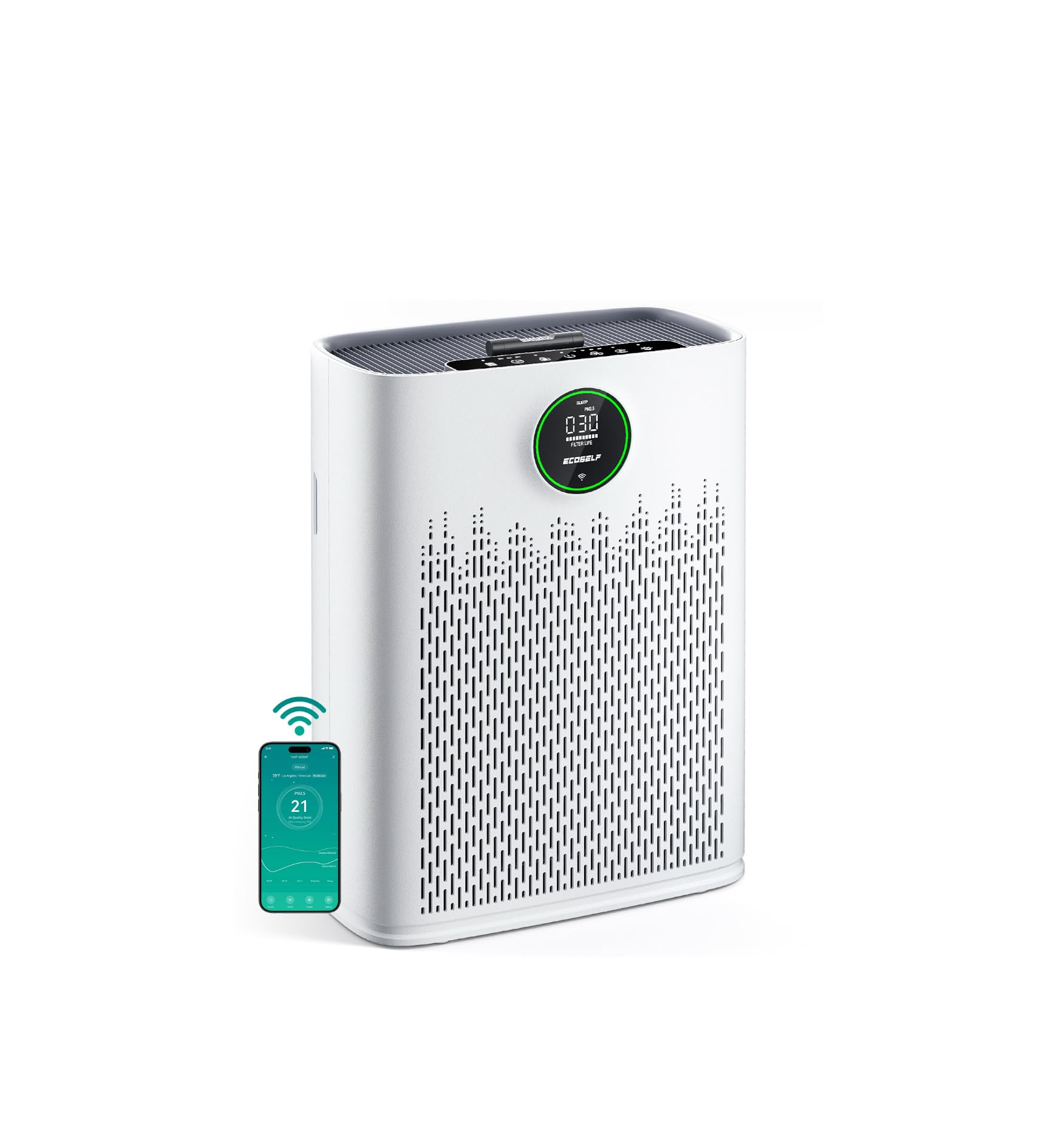 ECOSELF Smart Air Purifier for Large Rooms with WiFi