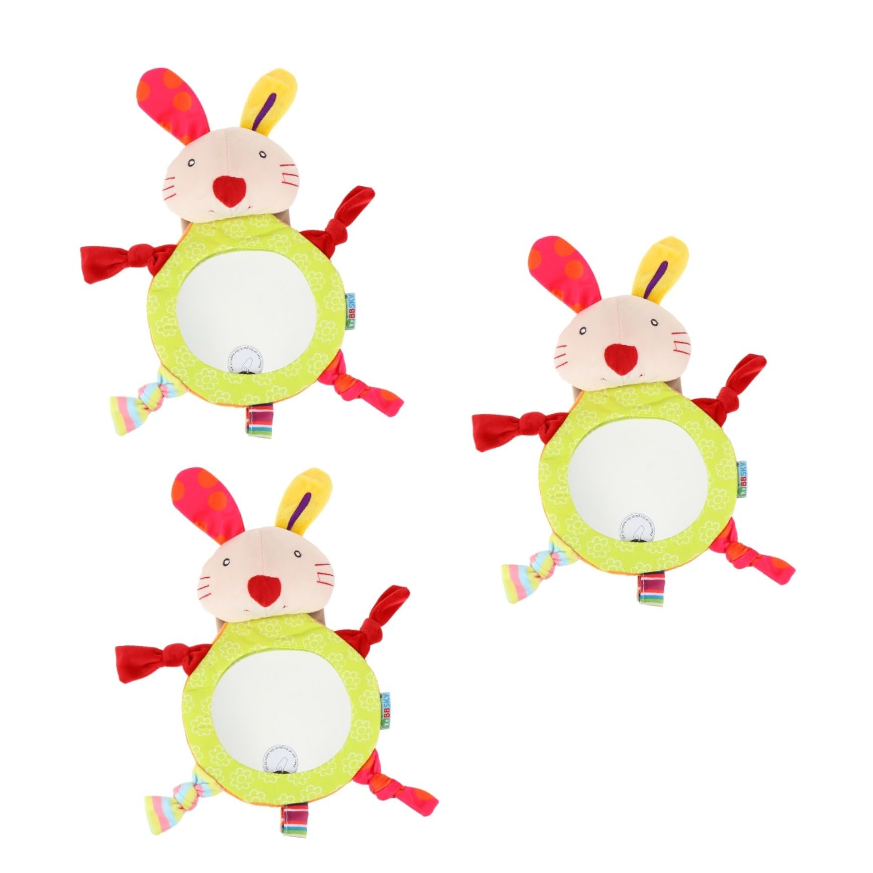 TOYANDONA 3 Pièces Observez le rétroviseur Accessoire de sécurité pour voiture rétroviseur voiture bébé bebe auto Miroir de lapin poussette Miroiter