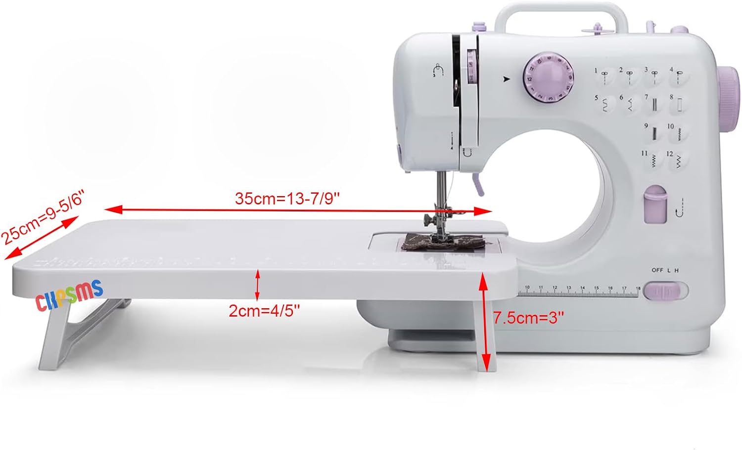 ckpsms Brand -#KP-19049 1PCS Plastic Sew Steady Extension Table for Some Household Sewing Machine ONLY (Important: Please Double Check the Sizes Before You Buy)