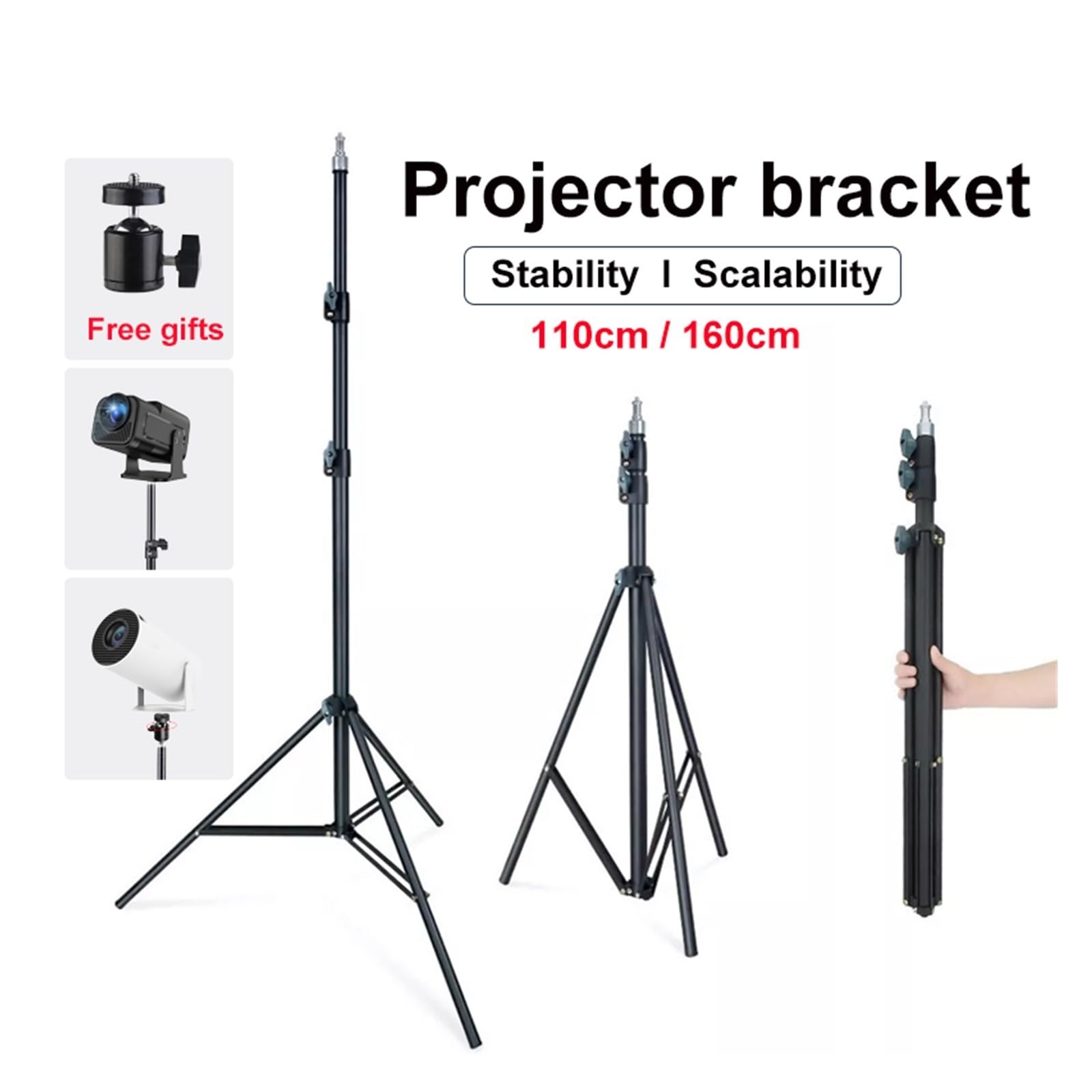 Trípode For Proyector, Compatible Con DITONG, Piezas De Montaje De 110/160 Cm