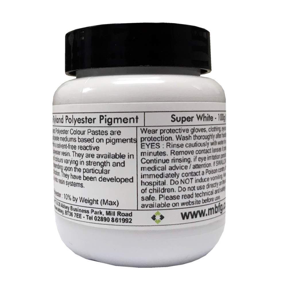 Polycraft ( Mb Fibreglass ) White Polycraft Lr Super Polyester Resin - Gelcoat - Flocoat Pigment - 100G - Pcp4789 - Polyester Colour Pigment