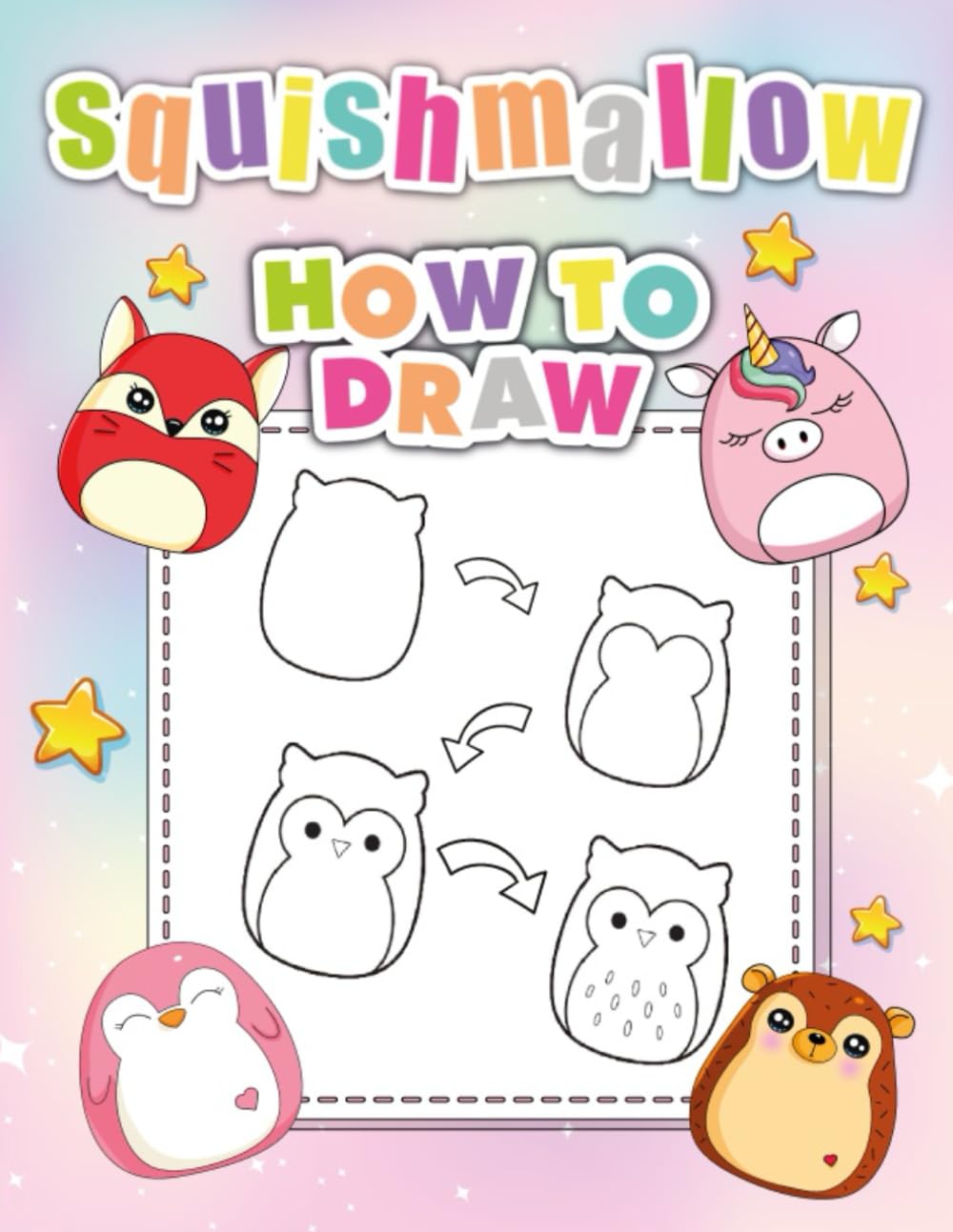 How To Draw Squish-mallow's: Easy Step-By-Step Guide With Cute Animals Squishsquad