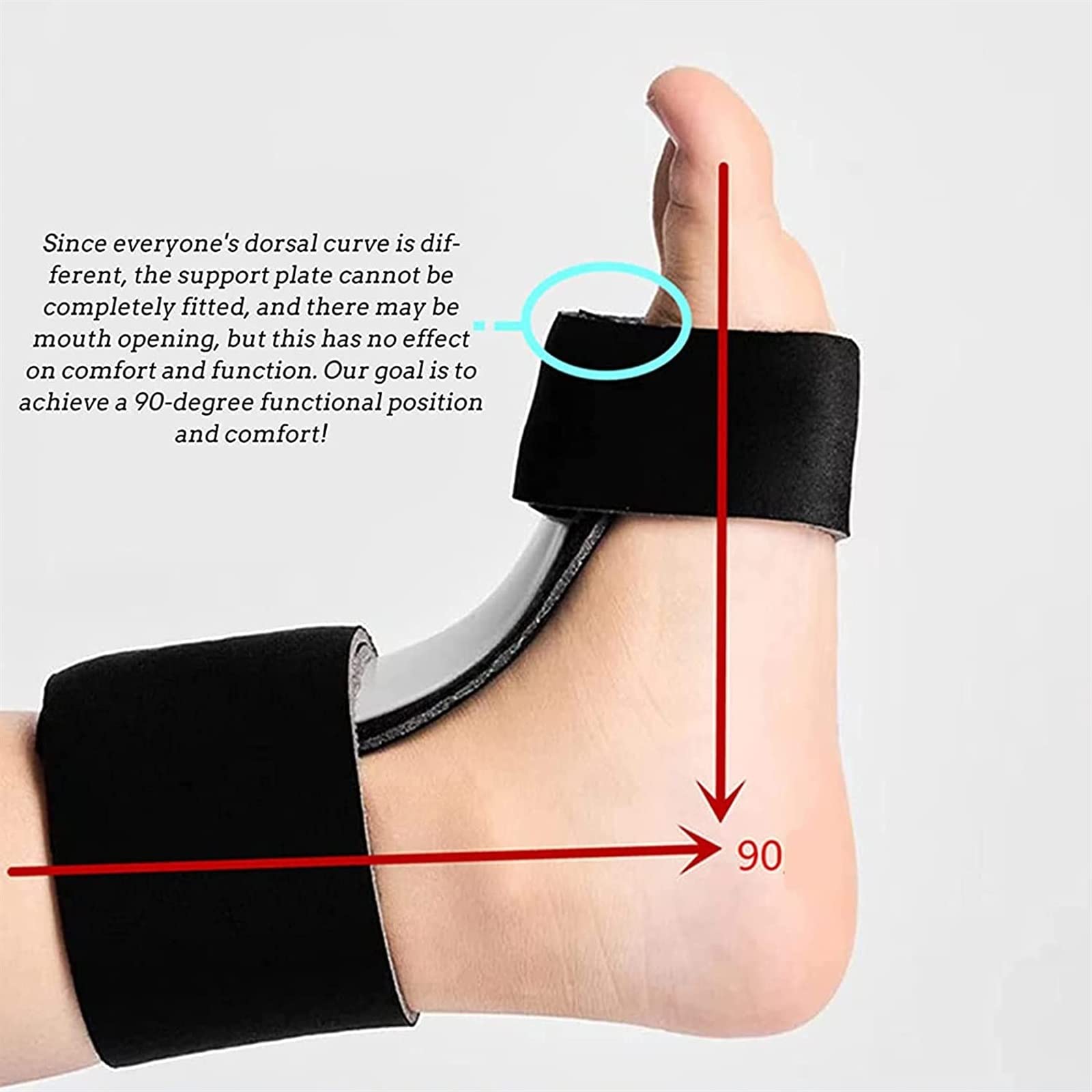 Férula Nocturna para Fascitis Plantar para niños, órtesis para pie caído, Soporte cómodo y Suave, Herramienta de recuperación de fracturas de Tobillo, férula para tendinitis