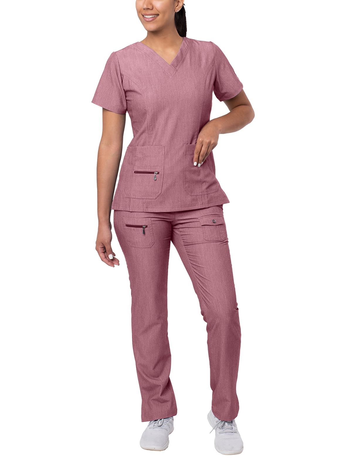Adar Pro Breakthrough Plus Scrub Set for Women - Enhanced V-Neck Top & Multi Pocket Pants — view 16