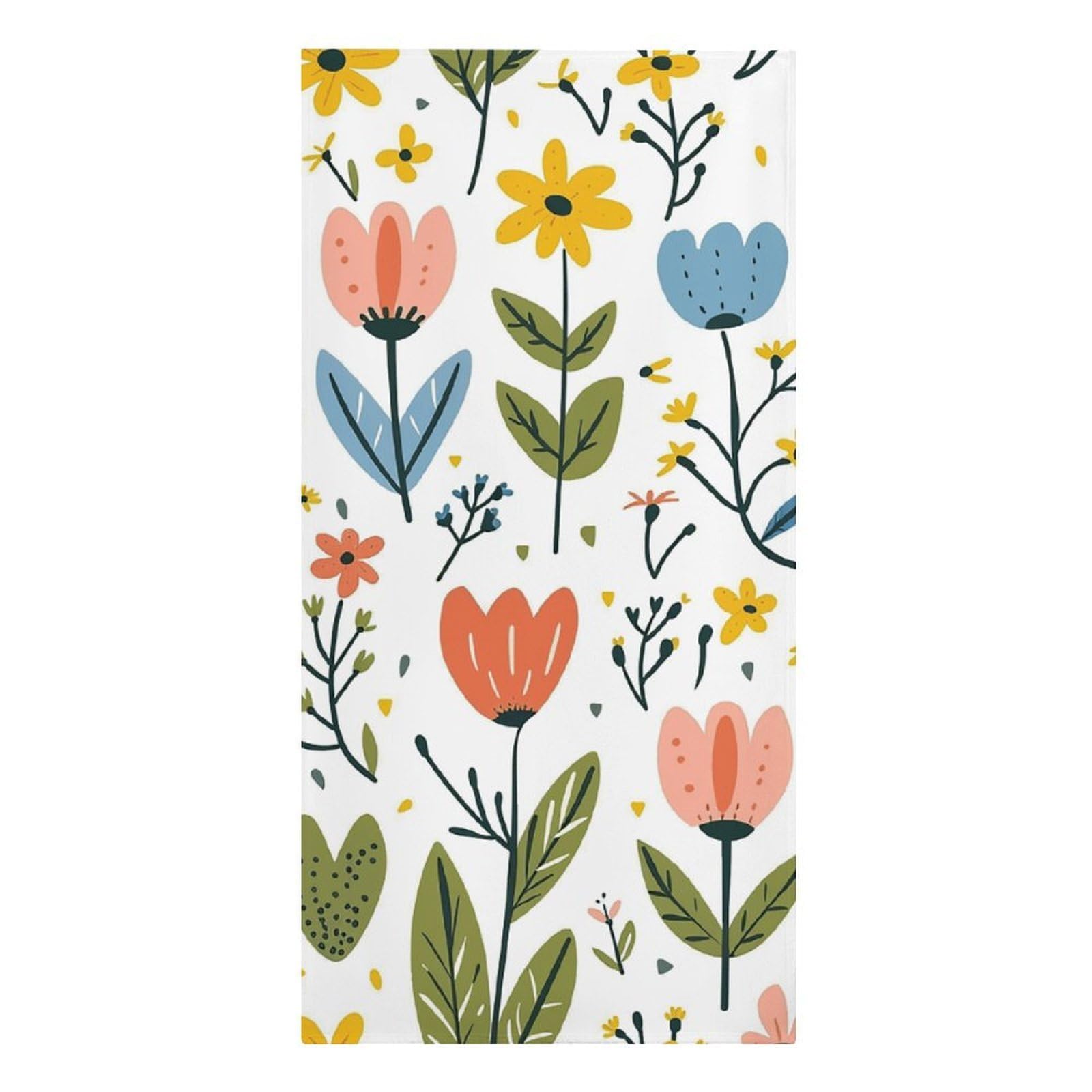 asbwuo Hearts and Flowers Beach Towels Extra Large Quick Dry Absorbent