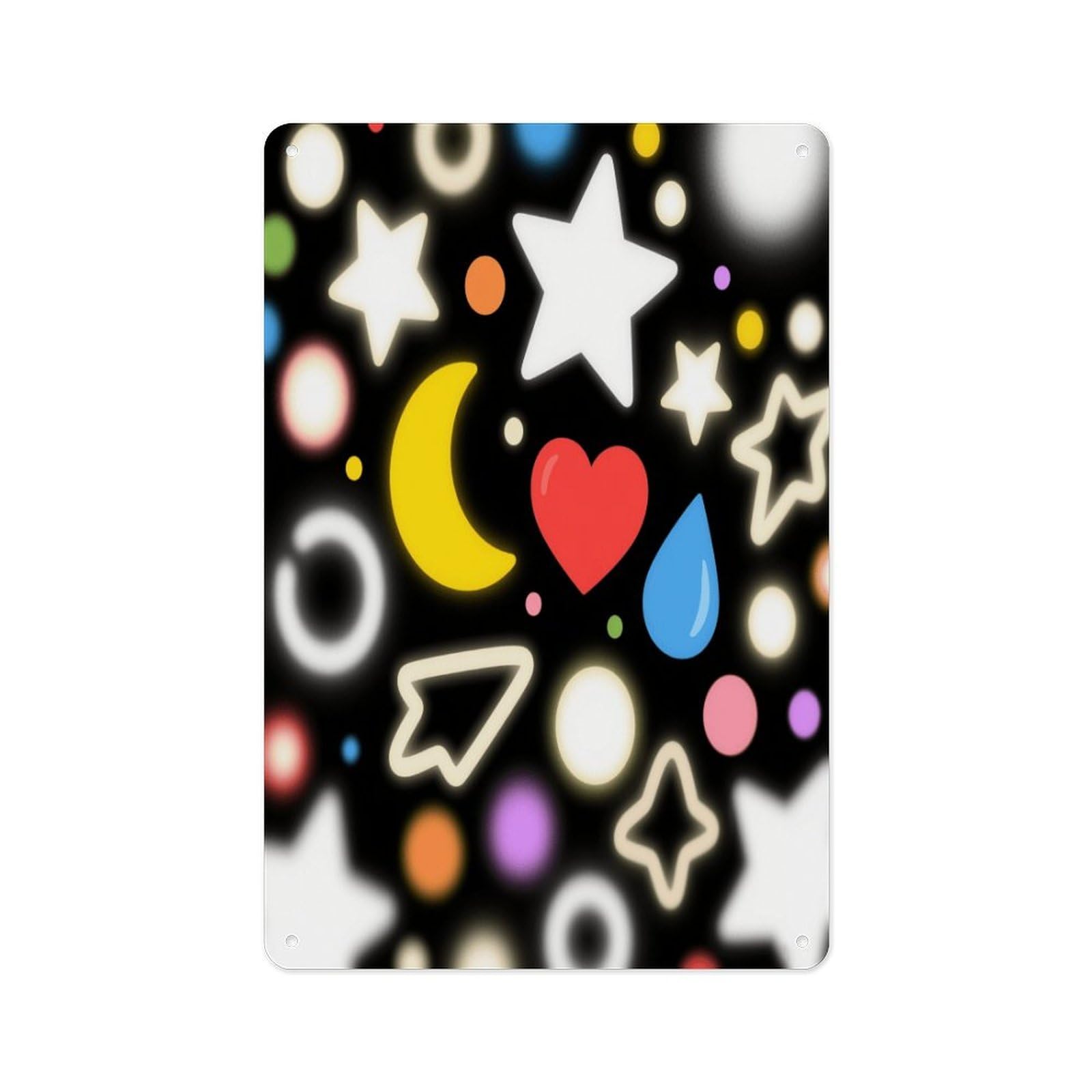 Fekiloot Style Irregular Pattern Wall Decor Metal Signs Tin Signs Poster