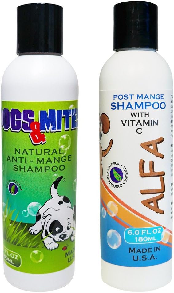 Demodex Mange Treatment Dogs n Mites Shampoo to Eliminate Skin