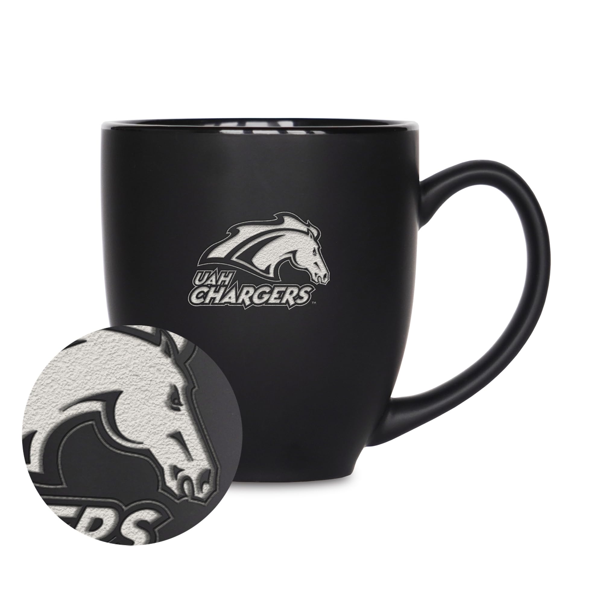 Tasse Alabama Huntsville Chargers grand format céramique noire pour boisson chaude