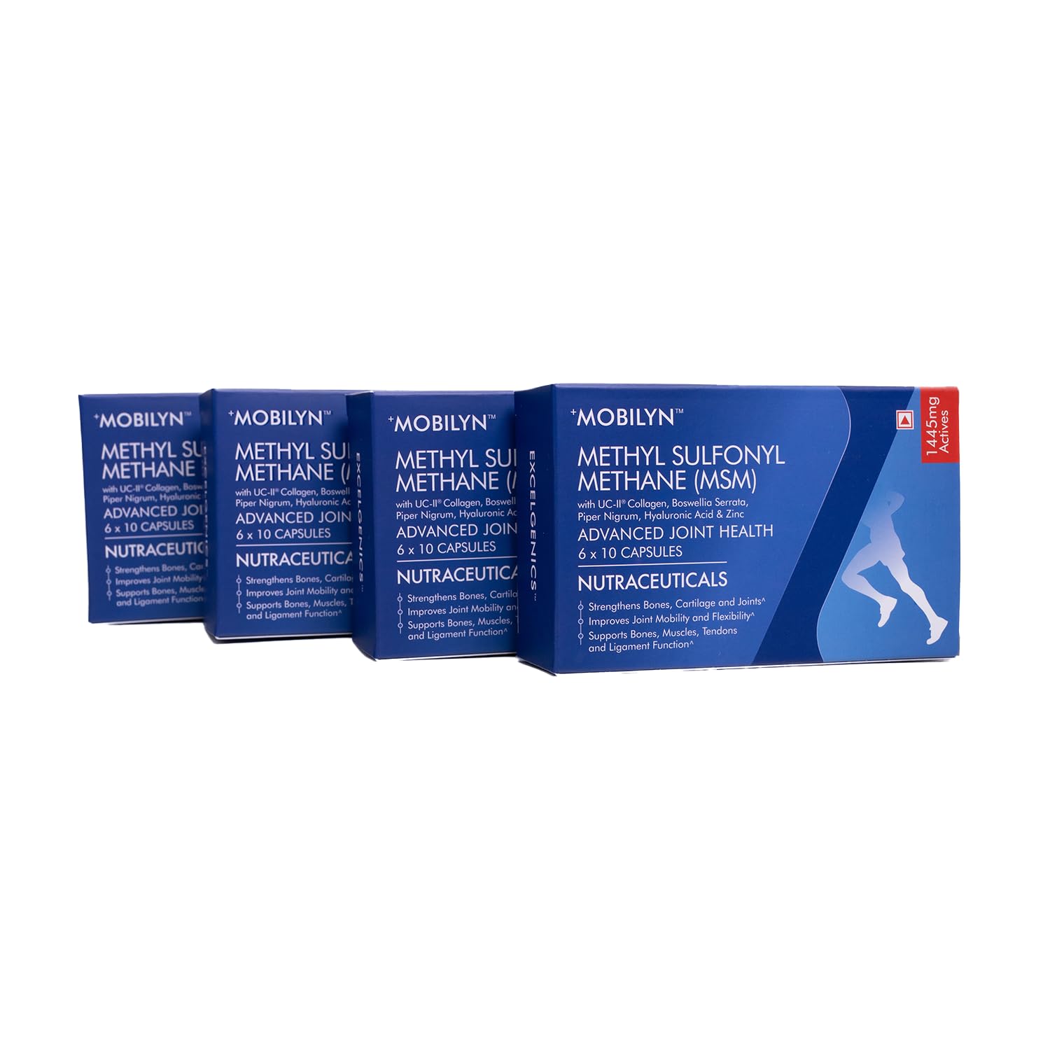 Mobilyn MSM (Methyl Sulfonyl Methane) + UC II® Collagen Capsules 240 Veg Capsules | Joint & Cartilage Support | Excelgenics-image-43