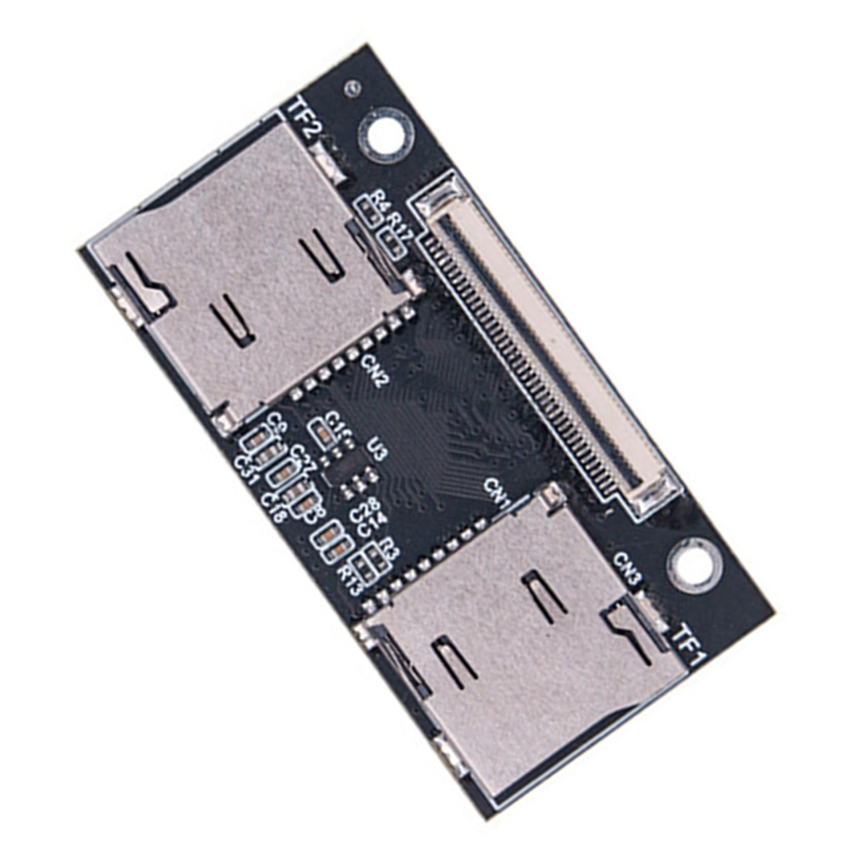 10X Tarjeta Adaptadora TF Tarjeta TF Dual A Tarjeta de Conexión Antiinterferencias ZIF Adecuada para Computadoras y Consolas de Juegos