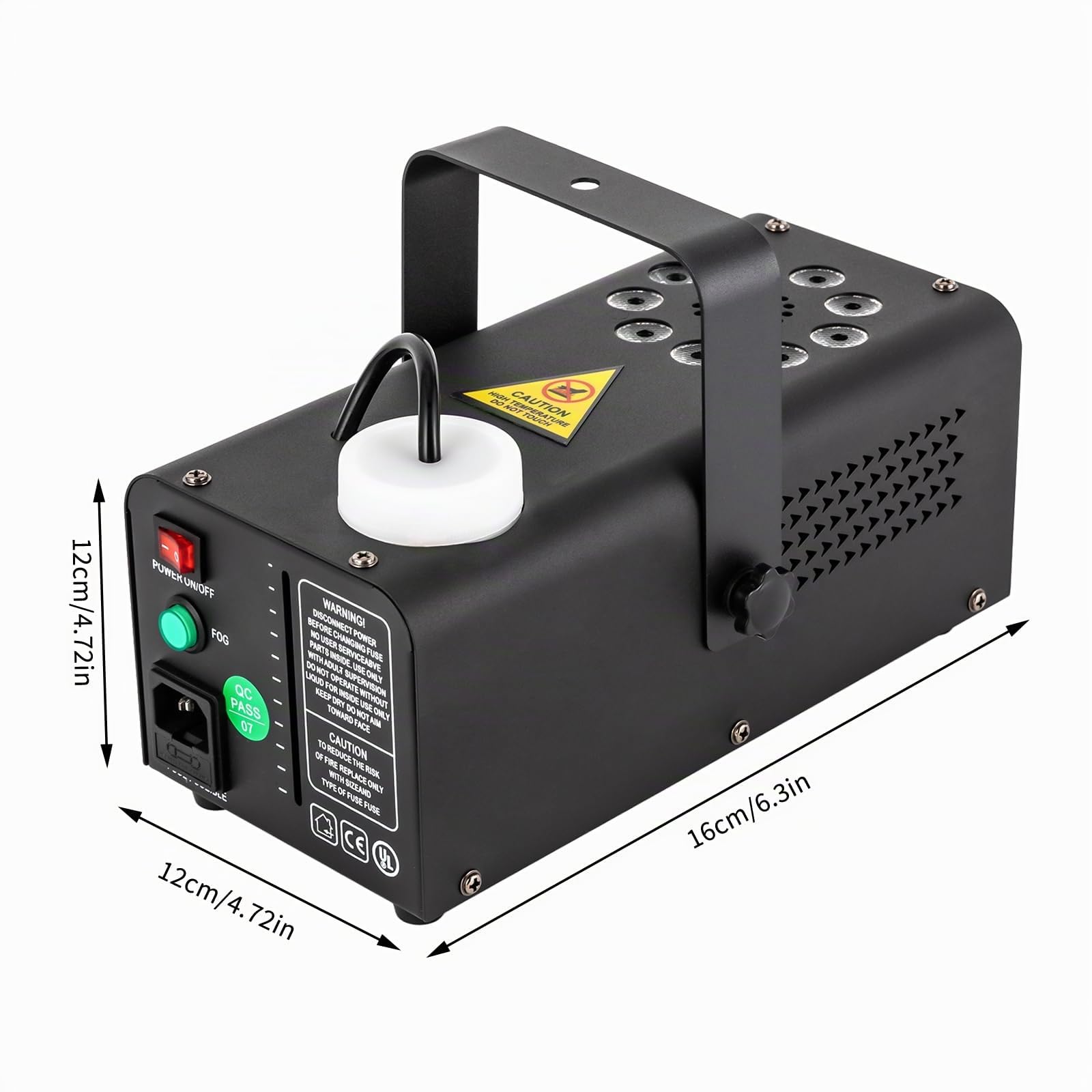 Machine à fumée 500 W avec 3 modes de changement de couleur 9 LED, mini machine à brouillard 1 l pour scène, salle de bal, karaoké, fête d'anniversaire, fête de famille, bar de loisirs