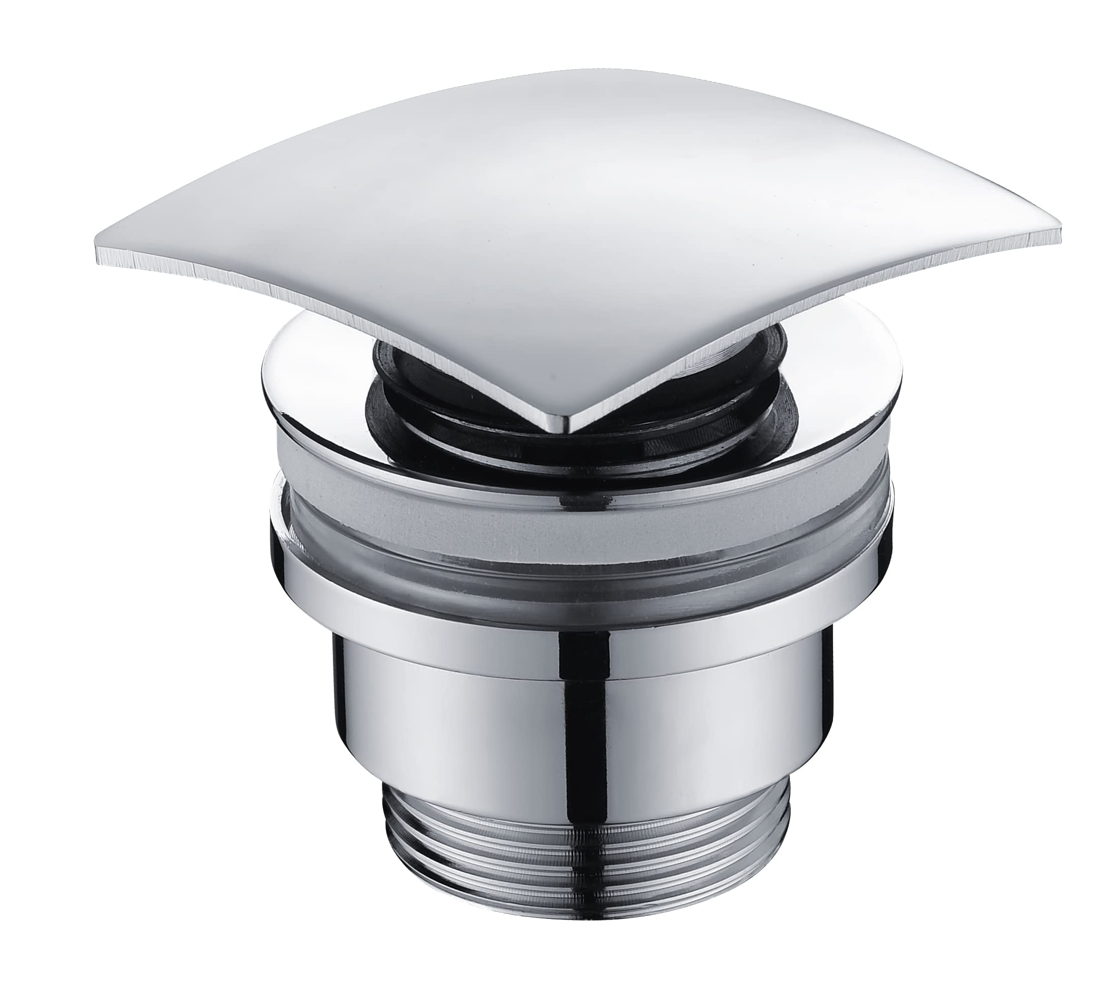 IMEX - Valvola Click Clack Lavabo Universale Cromata PVC | Tappo Pop Up per Lavabo e Bidet con Foro di Scarico | Facile Installazione e Resistente a Umidità e Corrosione