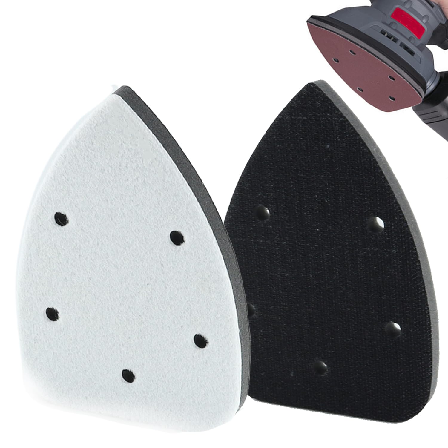 2pcs Detail Sander Paper Interface Pad 140mm*90mm 5 Holes Foam Interface Mouse Detail Sanding Interface Pad