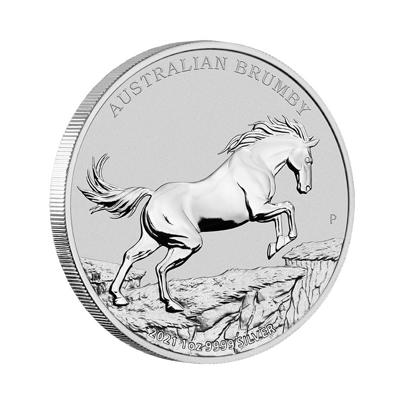 Moneda de Plata de 1 onza   Australian Brumby 2021 1 Oz Plata Plata 999 ¡Solo 25.000! Moneda de inversión premium en cápsulas
