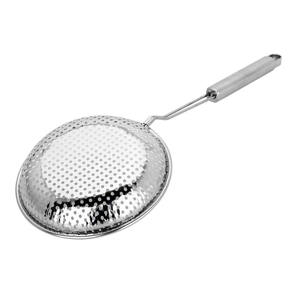Espumadera Colador Colador de Acero Inoxidable Drenaje Neto con Mango de Acero de 16 cm fácil de almacenar Coladores de Cocina