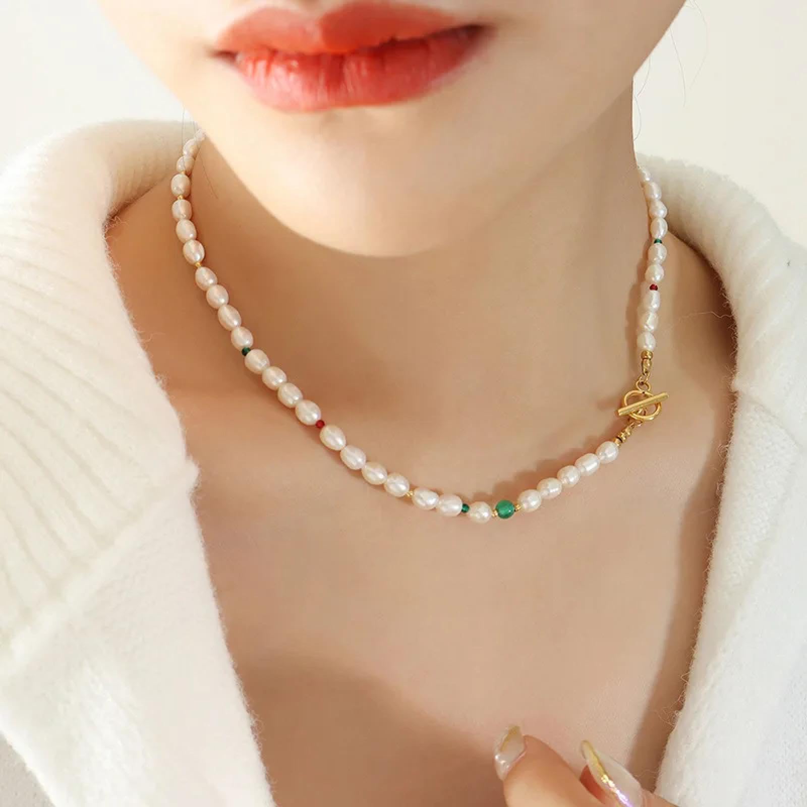 SiVaji Halskette Ketten Schmuck Herren Frauen Anhänger Necklacehalskette Frauen Anhänger Perlenkette Mädchen