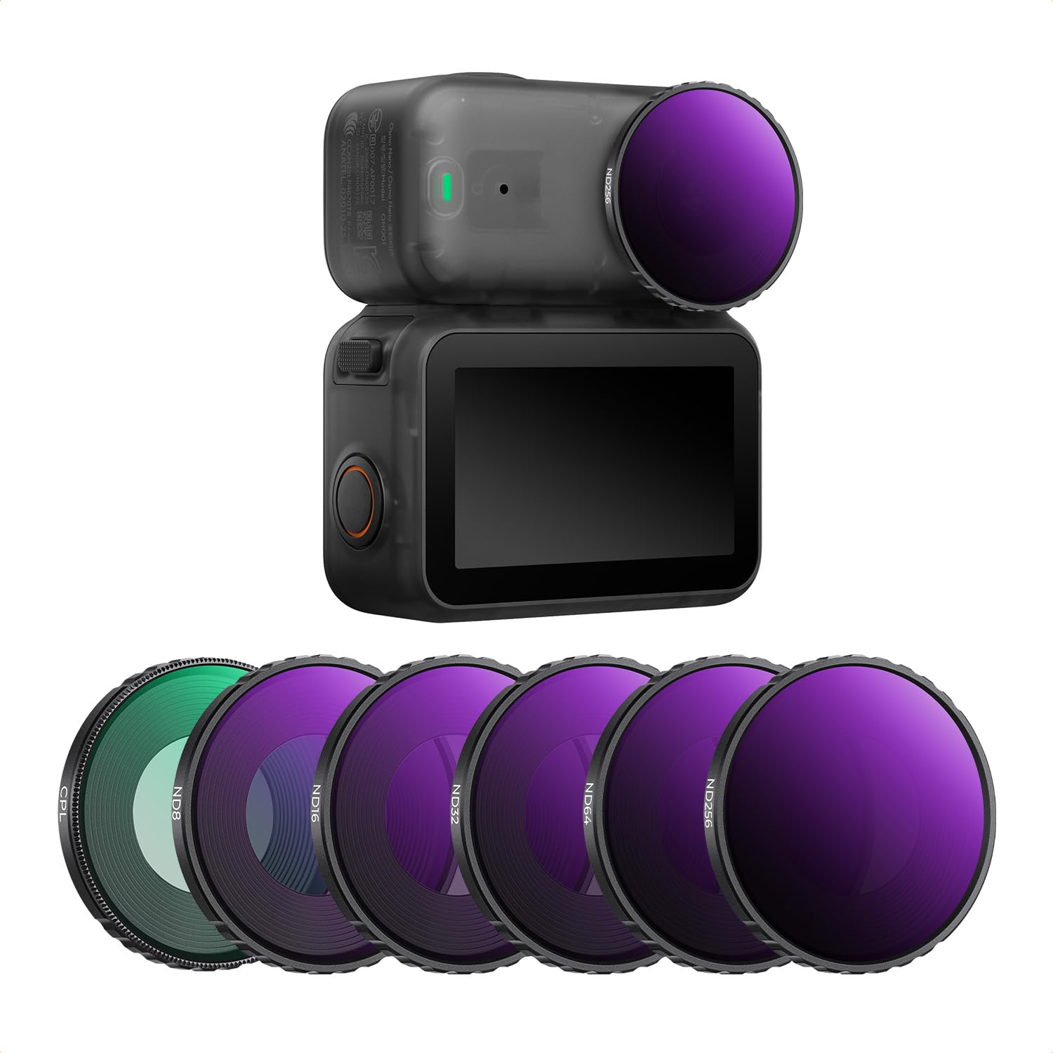 K&F CONCEPT DJI Nano zestaw 6 filtrów CPL ND, CPL+ND8+ND16+ND32+ND64+ND256 filtry z wielowarstwowo powlekanym szkłem optycznym HD, rama ze stopu aluminium
