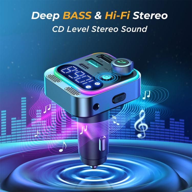 ELECTROPRIME JR-CL16 Car FM Transmitter with Deep BASS & Hi-Fi Stereo feature