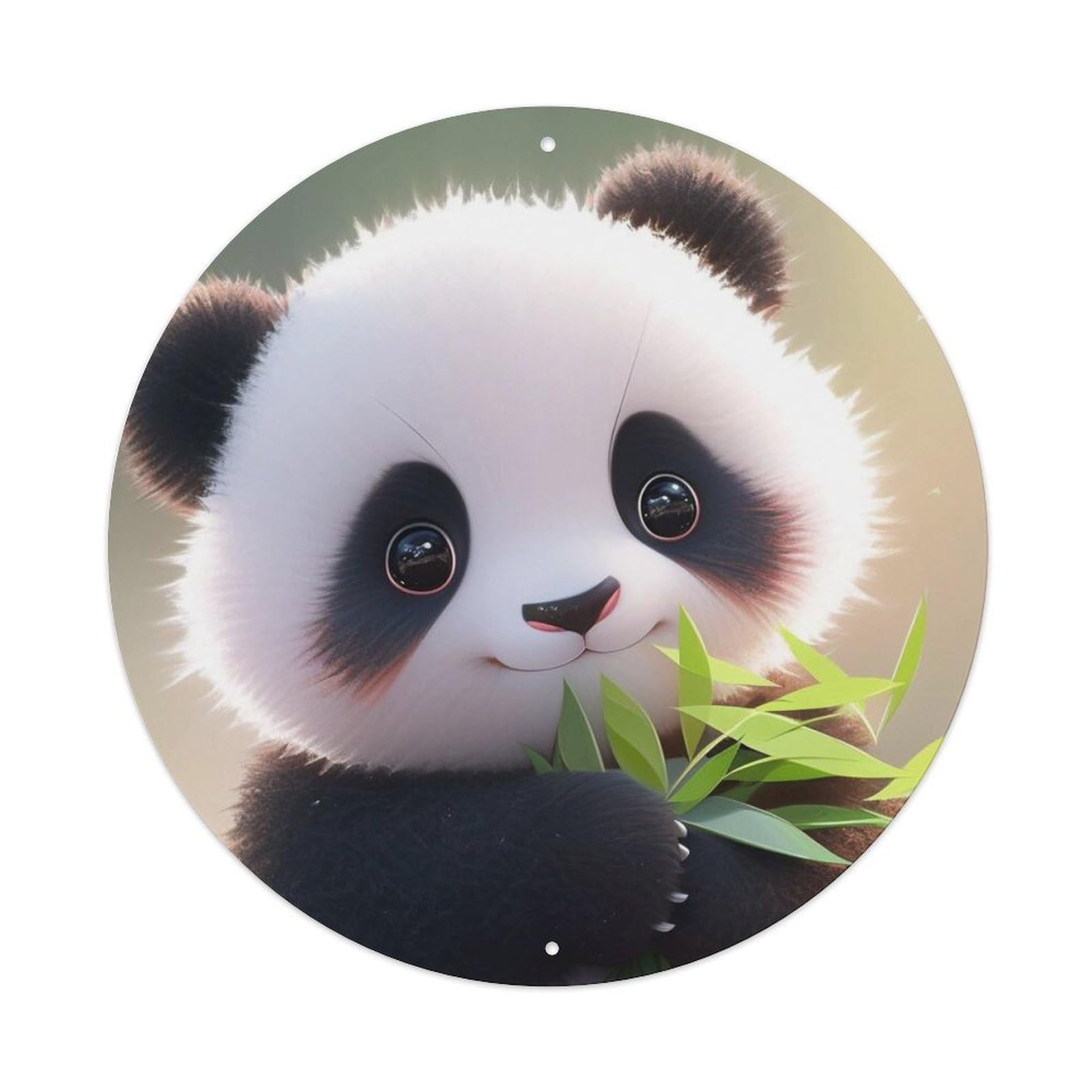 Cute Qinling Giant Panda Animal Artwork Metal Tin Sign