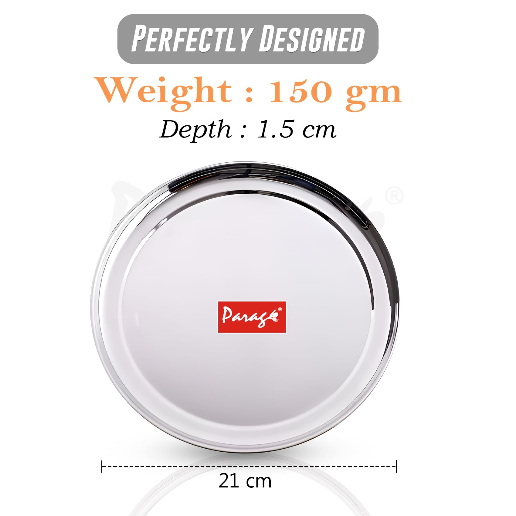 Parage Stainless Steel Plates - Set of 3 -2