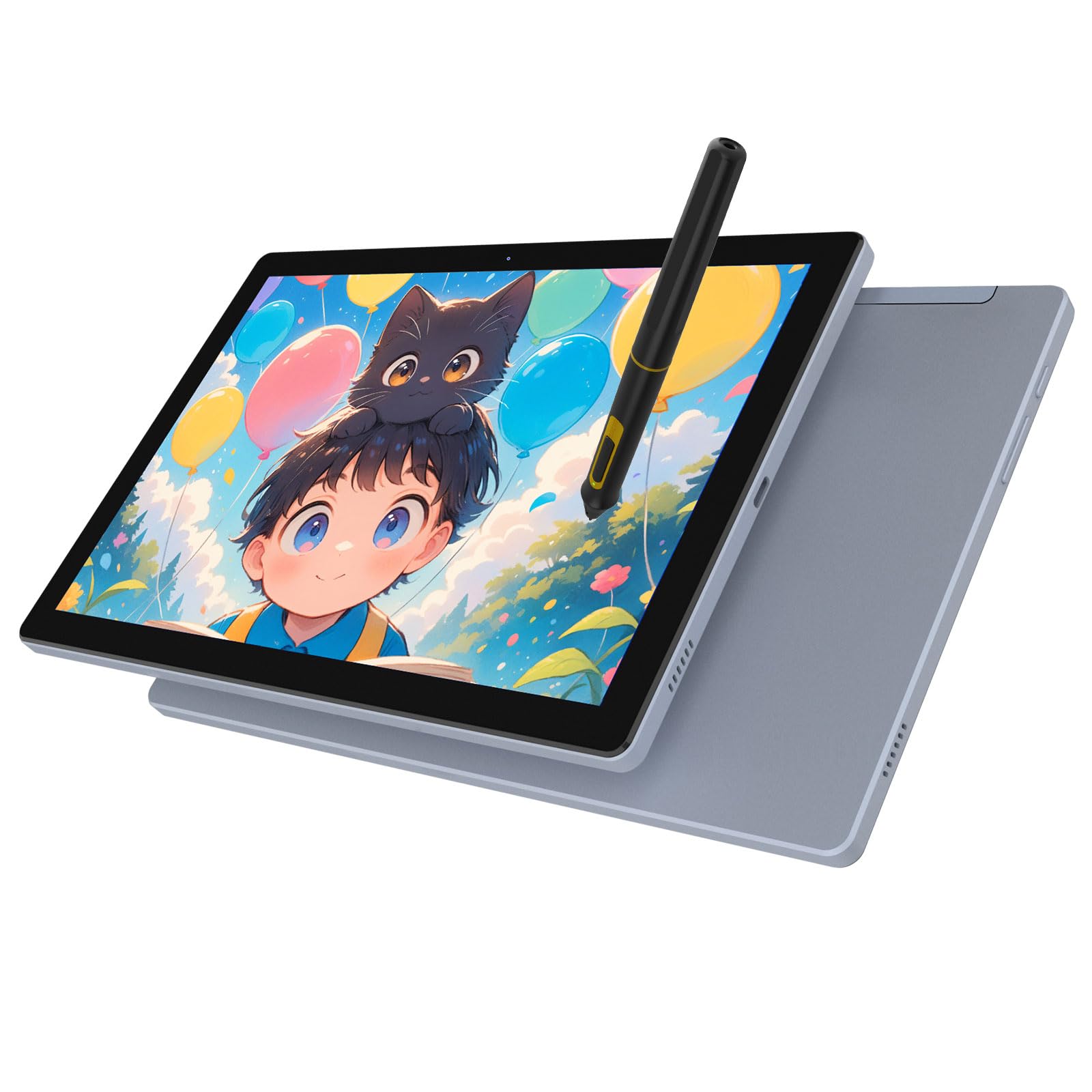 BT-101A Tragbares Digitales Kunst-Tablet mit 10,1-Zoll-IPS-Bildschirm für Künstler, Zeichenpanel mit Batterielosem Stift und Entspiegeltem Touchscreen für Erwachsene Designer