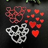 KVMDVSY Metal Cutting Dies for DIY Scrapbooking Album Paper Cards Decorative Embossing Heart Shaped Die