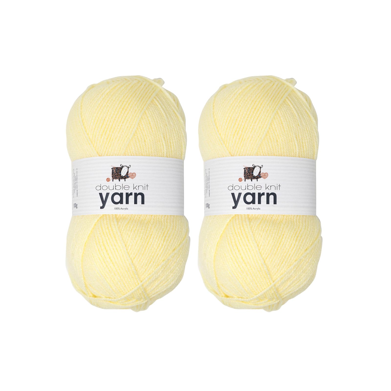 KORBOND DK Black Yarn - 100g Acrylic Wool - Lightweight, Hypoallergenic & Durable Double Knit Crochet Yarn Knitting Wool (290m Total) — view 36