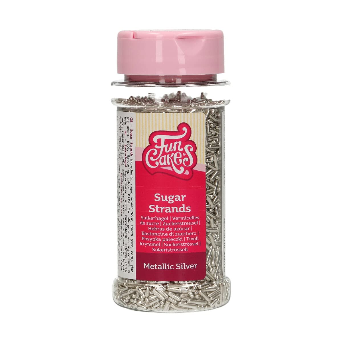 Funcakes Silver Expired - Sugar Strands Metallic 80G [Jan 2026]