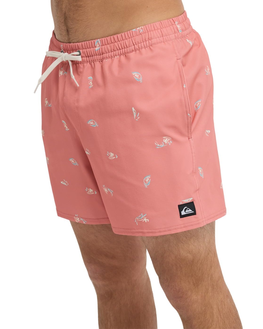 Quiksilver Stretch Printed Volley 16" - Short de Natación - Hombre - Rosa.