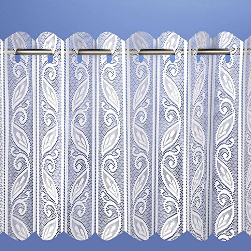 CORSICA WHITE LACE LOUVRE VERTICAL PLEATED WINDOW BLIND PANEL NET CURTAIN WHITE 72 Drop Curtains At Home