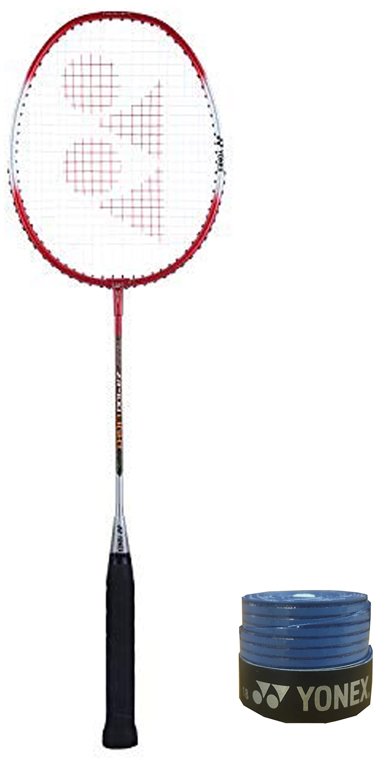 Yonex ZR 100 Light Aluminium Badminton Racquet with Full Cover | Made in India (Red,Set of 1) & ET 903 E Super Rubber Badminton Grip (Blue) (B09SG4Q79W) Amazon Price History, Amazon Price Tracker