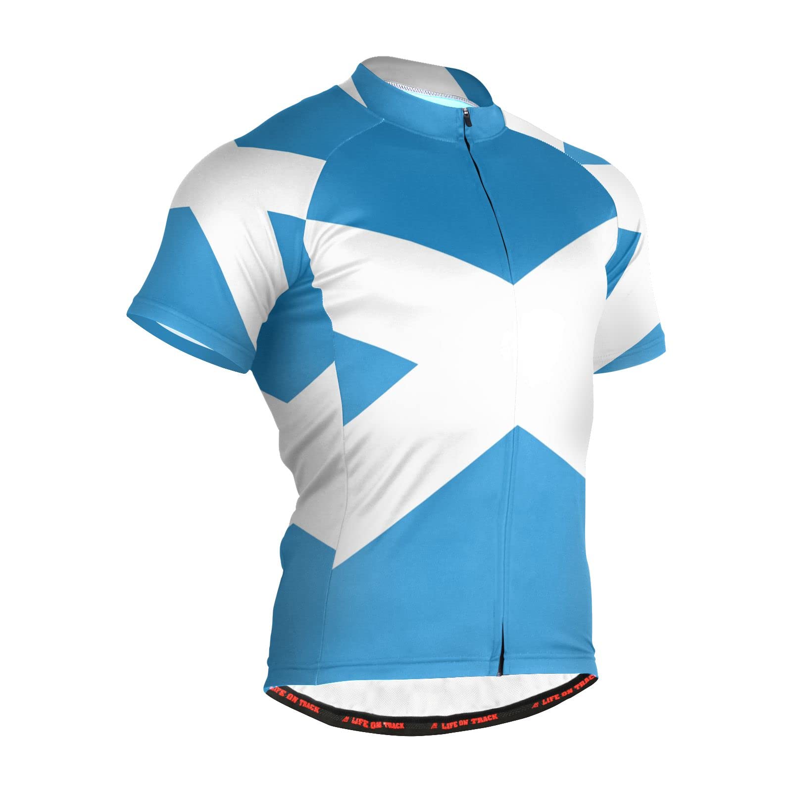 Scotland Flag Men's Cycling Jersey Short Sleeve Bike Jacket Biking Bicycle Jersey Shirt