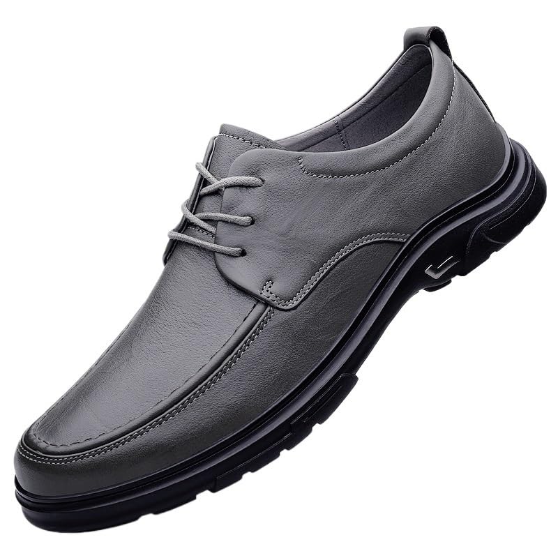 Men's Casual Dress Sneakers Outdoor Platform Walking Oxfords Shoes Comfortable Orthopedic Leather Shoes