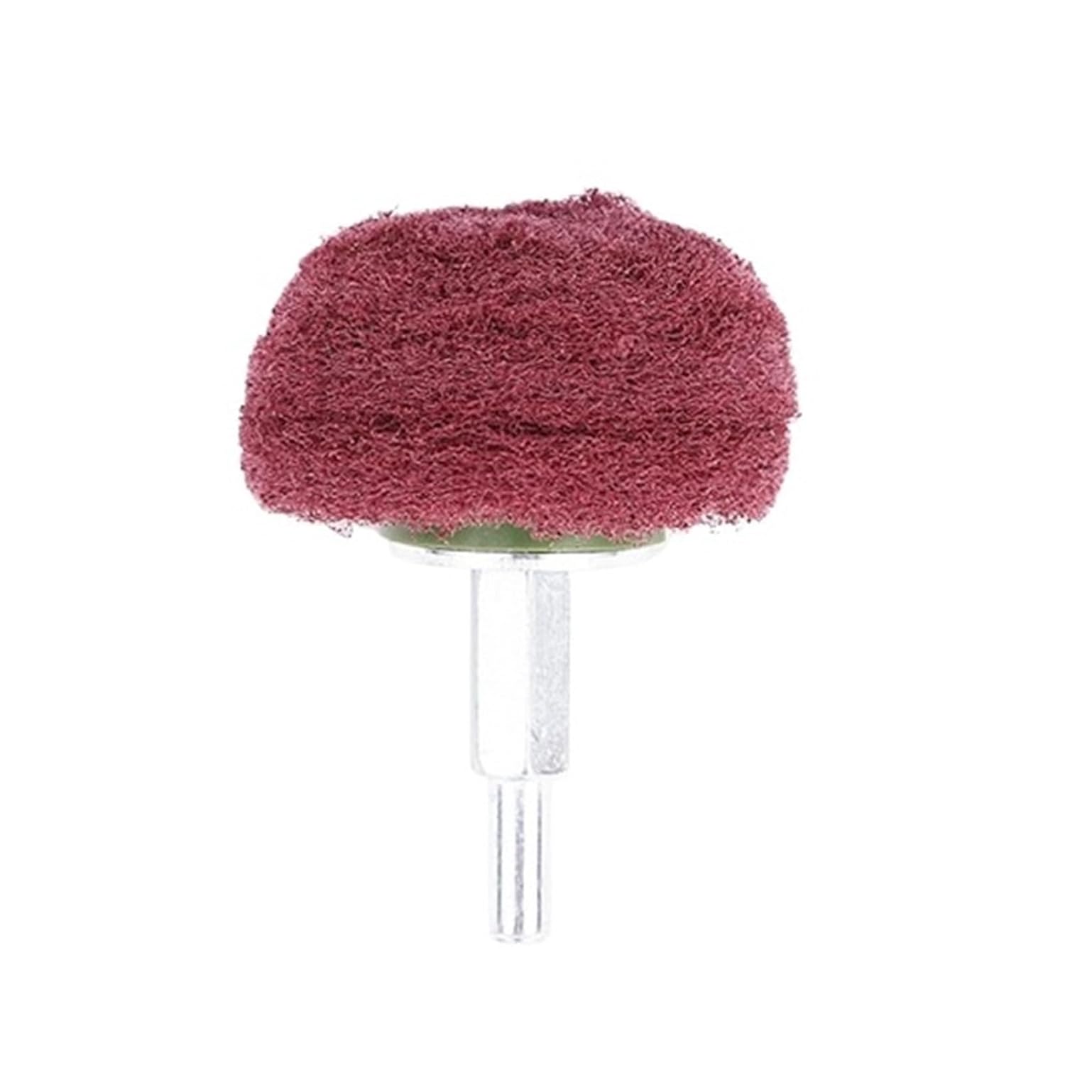 1PCS 6mm Mounted Abrasive Sanding Mop Buffing Wheel with Mushroom Grinding Head for Metal Aluminum Stainless Jewelry Wood(100mm red)